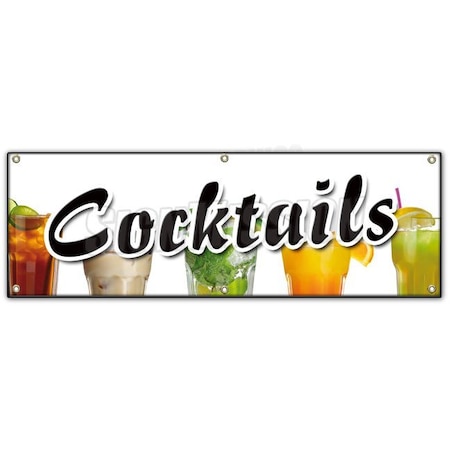 Signmission COCKTAILS BANNER SIGN all day 2 for 1 two for one beer bar happy drink B-72 Cocktails